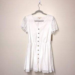 NEVER WORN White Eyelet Dress